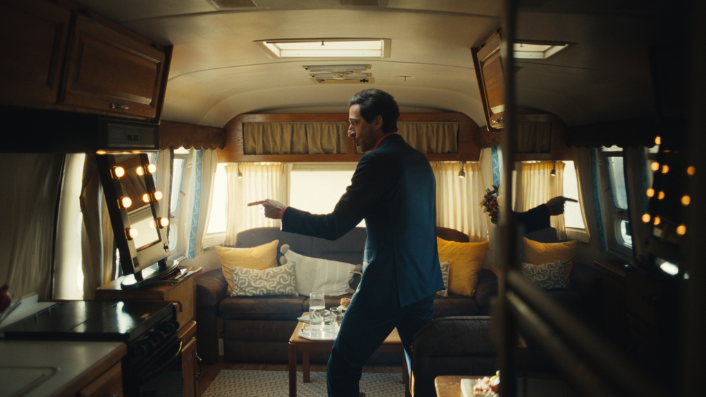 This undated image provided by TurboTax shows Adrien Brody in a scene from the TurboTax 2026 Super Bowl NFL football spot. (TurboTax via AP)