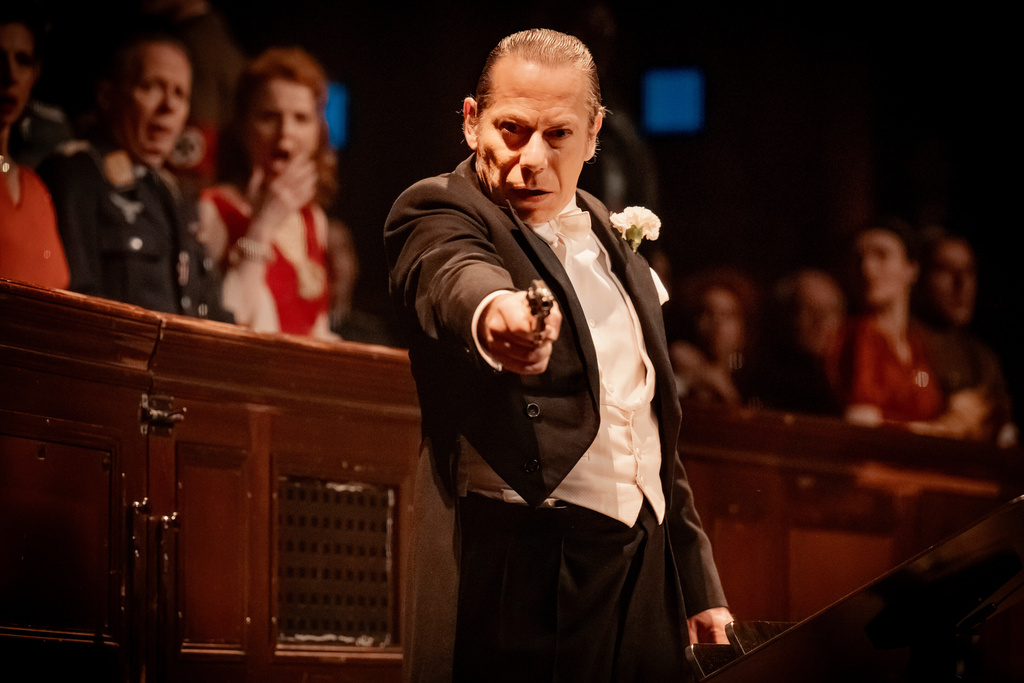 This image released by Sony Pictures Classics shows Mathieu Amalric in a scene from "A Private Life." (Jérôme Prébois/Sony Pictures Classics via AP)