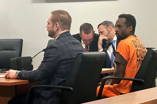 FILE - Kierre Williams, right, sits with his attorneys in court, Jan. 3, 2024, in Blair, Neb. (AP Photo/Josh Funk, File) FILE - Kierre Williams, right, sits with his attorneys in court, Jan. 3, 2024, in Blair, Neb. (AP Photo/Josh Funk, File)