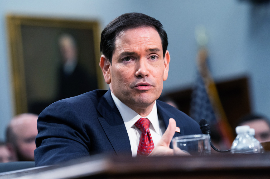 Secretary of State Marco Rubio testifies before the House Appropriations Committee, Tuesday, June 2, 2026 in Washington. (AP Photo/Allison Robbert)
