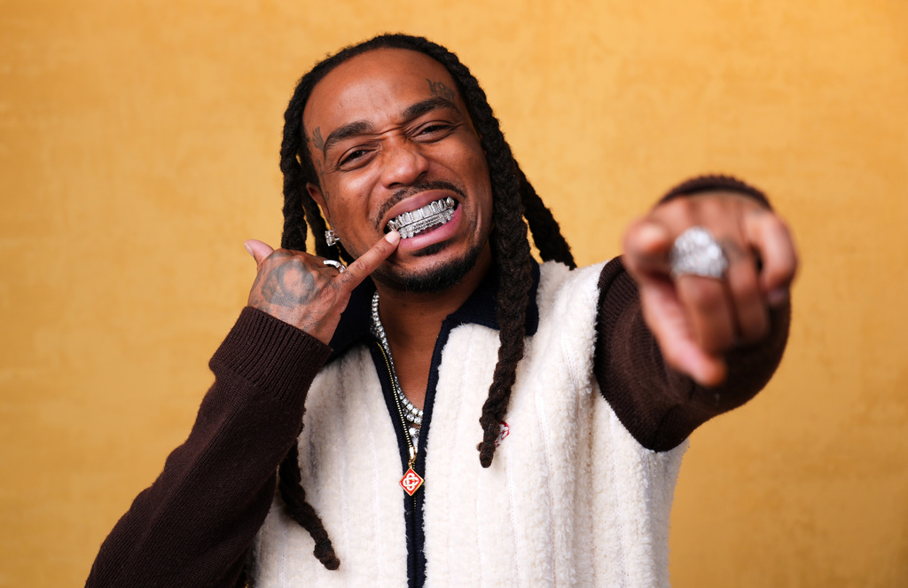 Quavo poses for a portrait on Wednesday, Sept. 30, 2026, in Los Angeles. (AP Photo/Chris Pizzello)