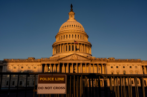 The Capitol is illuminated at dawn in Washington, Monday, Oct. 6, 2025. (AP Photo/J. Scott Applewhite) The Capitol is illuminated at dawn in Washington, Monday, Oct. 6, 2025. (AP Photo/J. Scott Applewhite)