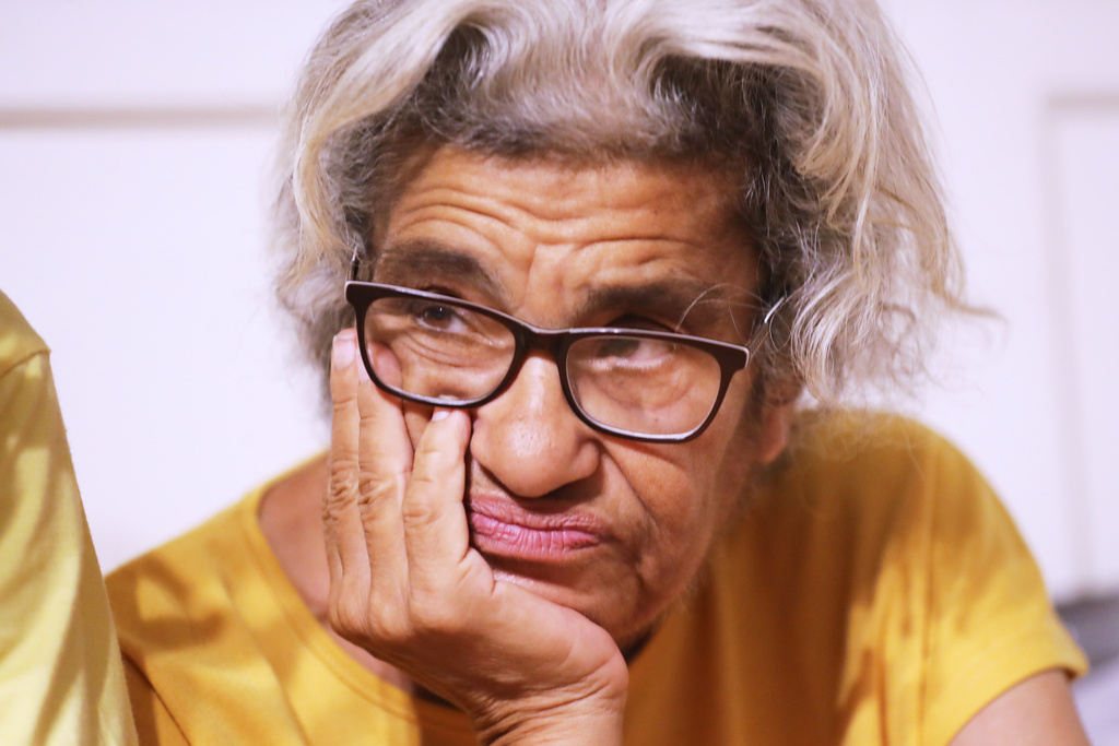 Laila Soueif, the mother of Pro-democracy activist Alaa Abd el-Fattah, who was in prison for almost all of the past 12 years, speaks to The Associated Press during an interview in Cairo, Tuesday, Sept. 23, 2025. (AP Photo/Khaled Elfiqi)