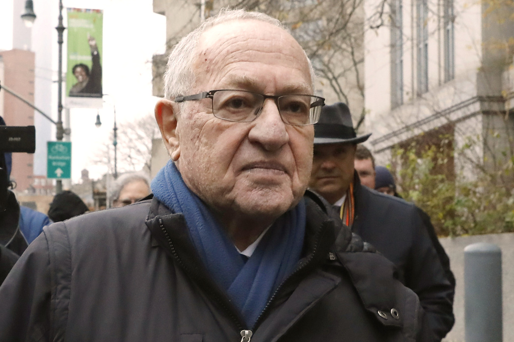 FILE - Attorney Alan Dershowitz leaves federal court,in New York, Dec. 2, 2019. (AP Photo/Richard Drew, File)