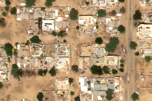 This satellite image taken by Airbus DS shows objects on the ground near what are likely Rapid Support Forces vehicles in the Daraja Oula neighborhood of el-Fasher, Sudan, Monday, Oct. 27, 2025. (Airbus DS 2025 via AP) This satellite image taken by Airbus DS shows objects on the ground near what are likely Rapid Support Forces vehicles in the Daraja Oula neighborhood of el-Fasher, Sudan, Monday, Oct. 27, 2025. (Airbus DS 2025 via AP)