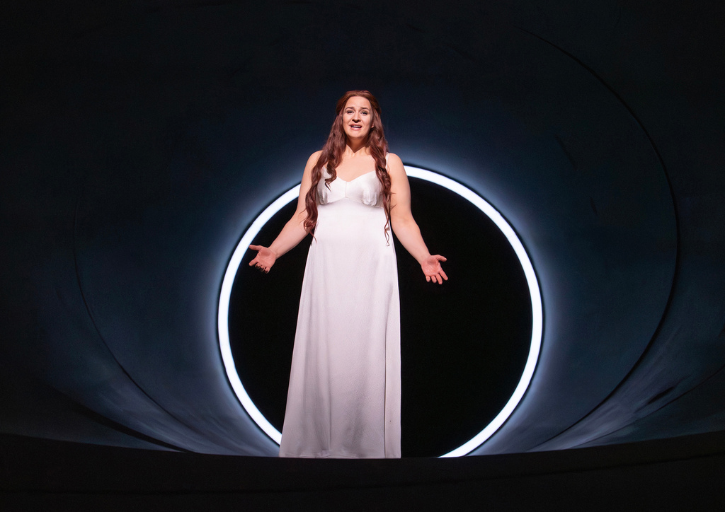 This image released by MetOpera shows soprano Lise Davidsen during a rehearsal for Wagner's 'Tristan und Isolde' at the Metropolitan Opera in New York on March 5, 2026. (Karen Almond/MetOpera via AP)