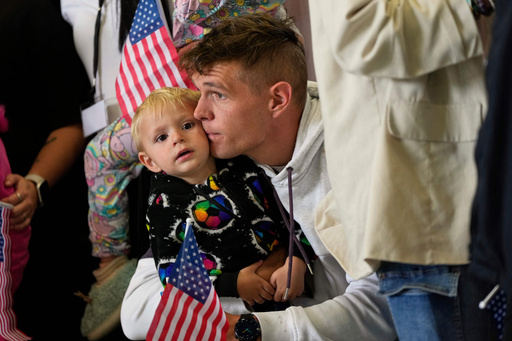 FILE - Afrikaner refugees from South Africa arrive, May 12, 2025, at Dulles International Airport in Dulles, Va. (AP Photo/Julia Demaree Nikhinson, File) FILE - Afrikaner refugees from South Africa arrive, May 12, 2025, at Dulles International Airport in Dulles, Va. (AP Photo/Julia Demaree Nikhinson, File)