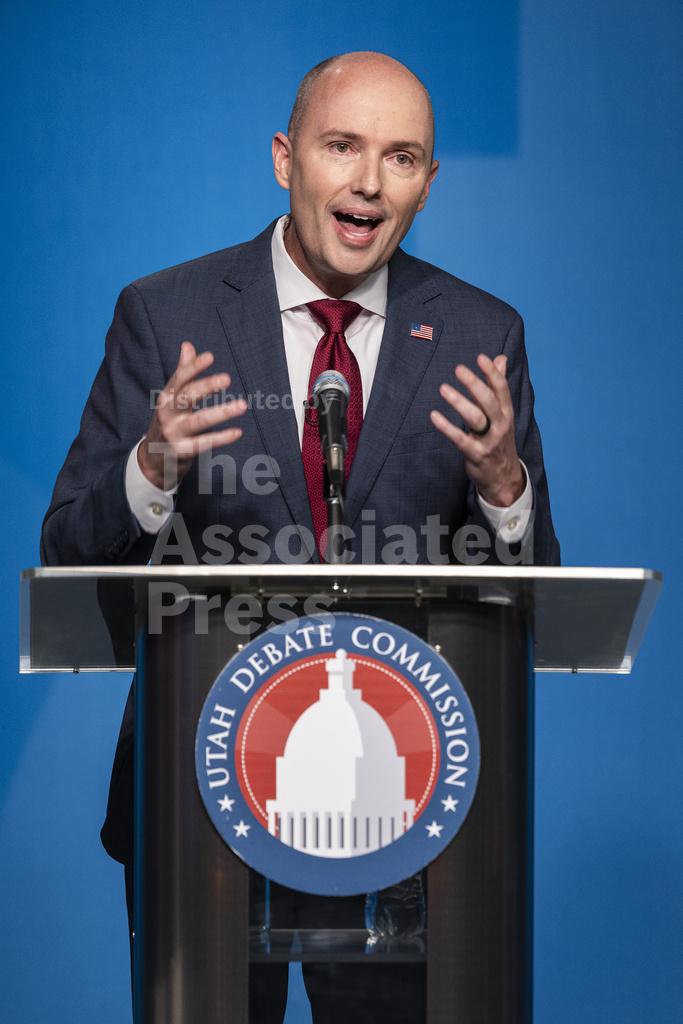 Utah governor defends record in primary debate after harsh reception at