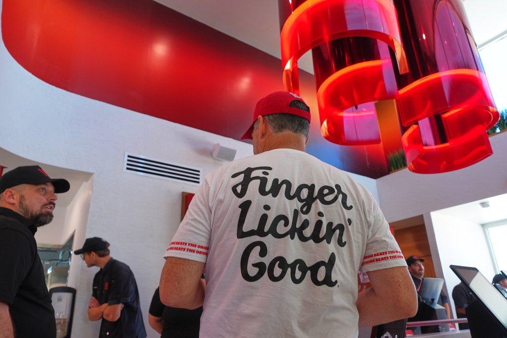A new KFC restaurant is presented in McKinney, Texas, Tuesday, Sept. 22, 2026. (AP Photo/LM Otero)