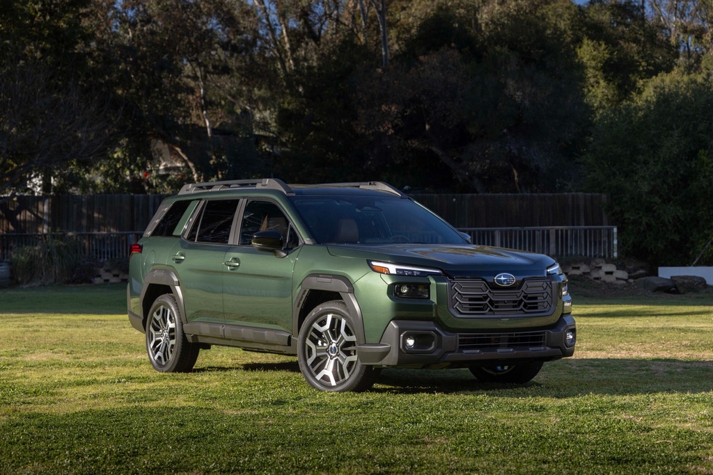 This photo provided by Subaru shows the 2026 Outback. The 2026 Outback introduces a taller, boxier body style that brings it more in line with two-row midsize competitors like the Honda Passport and Toyota 4Runner. (Courtesy of Subaru of North America via AP)