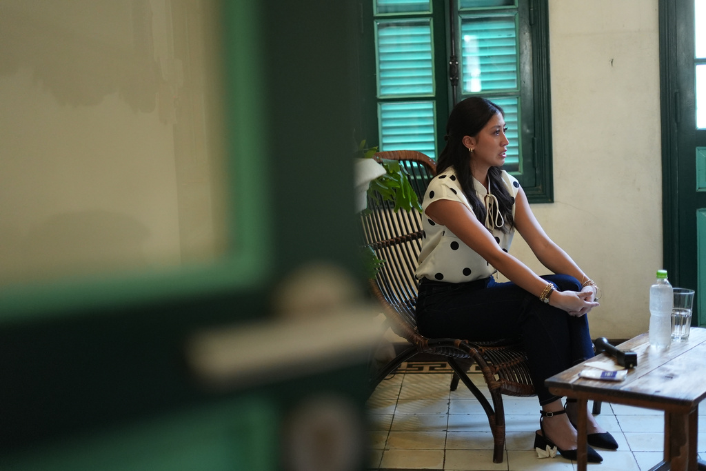 Nguyen Thi Quynh Tam speaks during an interview with The Associated Press in Hanoi, Vietnam, Thursday, Aug. 13, 2026. (AP Photo)