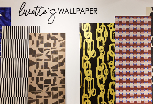 This image released by NeoCon 2025 shows 80s-inspired designs by Livette's Wallpaper. (Tony Favarula/NeoCon 2025 via AP) This image released by NeoCon 2025 shows 80s-inspired designs by Livette's Wallpaper. (Tony Favarula/NeoCon 2025 via AP)