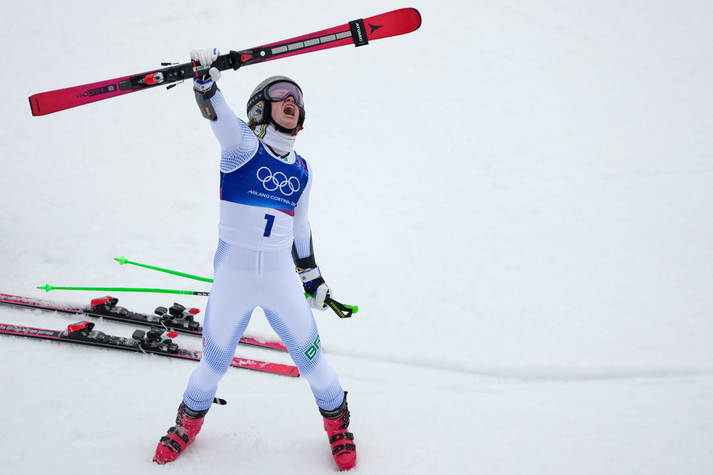 Brazil’s Lucas Pinheiro Braathen storms final run to win Olympic giant slalom, in photos