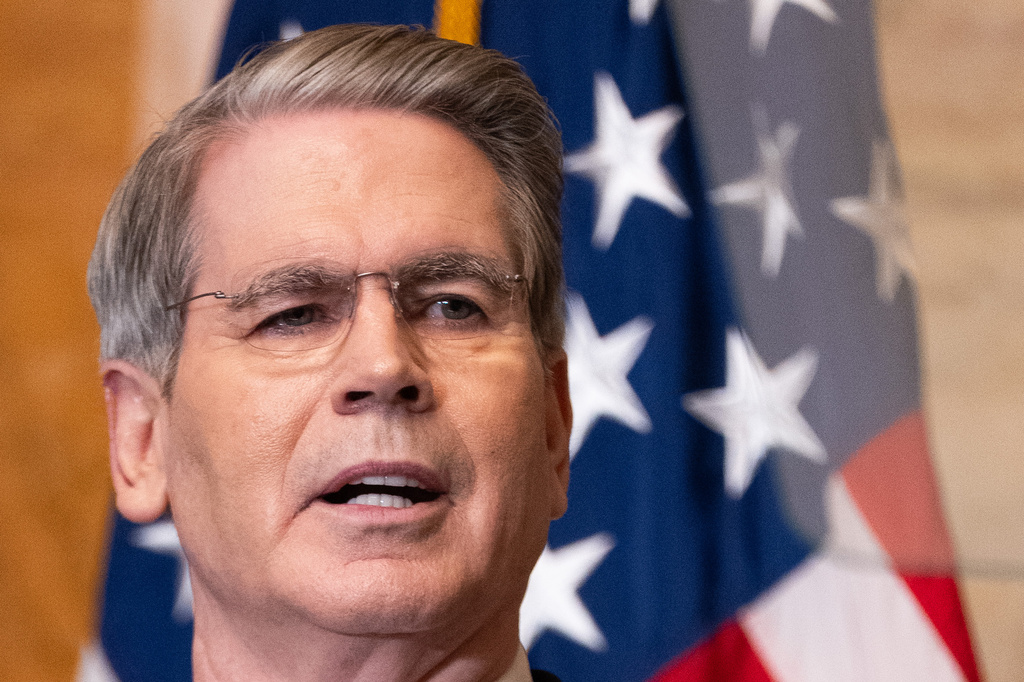 Treasury Secretary Scott Bessent speaks at an event about Trump Accounts for children in foster care at the Department of Treasury, Thursday, June 11, 2026, in Washington. (AP Photo/Allison Robbert)