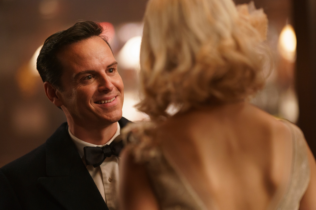 This image released by Sony Pictures Classics shows Andrew Scott in a scene from "Blue Moon." (Sabrina Lantos/Sony Pictures Classics via AP)
