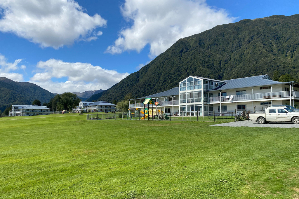 A building is shown at the Gloriavale community near Haupiri, New Zealand, Feb. 24, 2023. (Joanne Naish/Stuff via AP)