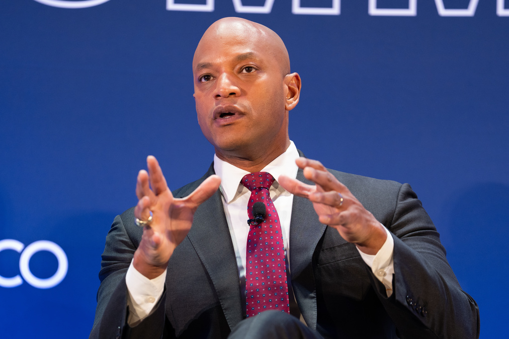 Maryland Gov. Wes Moore speaks at an event at the National Governors Association Winter Meeting, Thursday, Feb. 19, 2026, in Washington. (AP Photo/Allison Robbert)