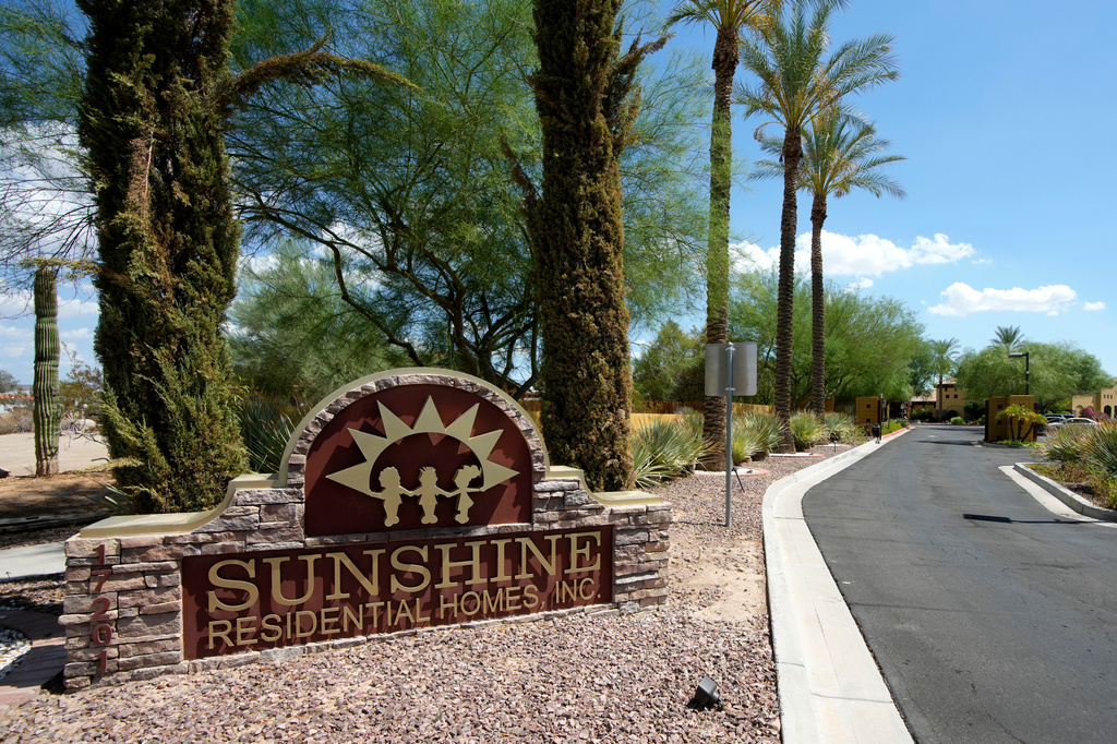The Sunshine Residential Homes headquarters in Glendale, Ariz., on Thursday, Sept. 3, 2026. (AP Photo/Ross D. Franklin)