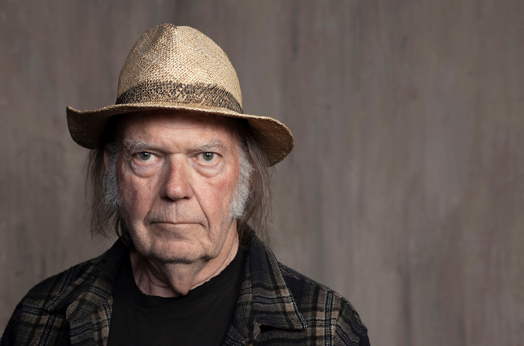 FILE - Neil Young poses for a portrait at Lost Planet Editorial in Santa Monica, Calif. on Sept. 9, 2019. (Photo by Rebecca Cabage/Invision/AP, File)