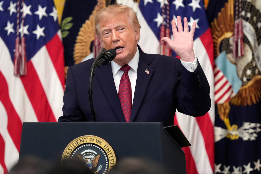 President Donald Trump speaks during an East Room event at the White House celebrating Hispanic Heritage Month, Wednesday, Sept. 30, 2026, in Washington. (AP Photo/Manuel Balce Ceneta)