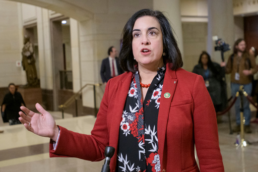 FILE - Rep. Nicole Malliotakis, R-N.Y., talks to reporters following a meeting for President-elect Donald Trump's picks for the planned Department of Government Efficiency at the Capitol, Dec. 5, 2024, in Washington. (AP Photo/Rod Lamkey, Jr., File) FILE - Rep. Nicole Malliotakis, R-N.Y., talks to reporters following a meeting for President-elect Donald Trump's picks for the planned Department of Government Efficiency at the Capitol, Dec. 5, 2024, in Washington. (AP Photo/Rod Lamkey, Jr., File)