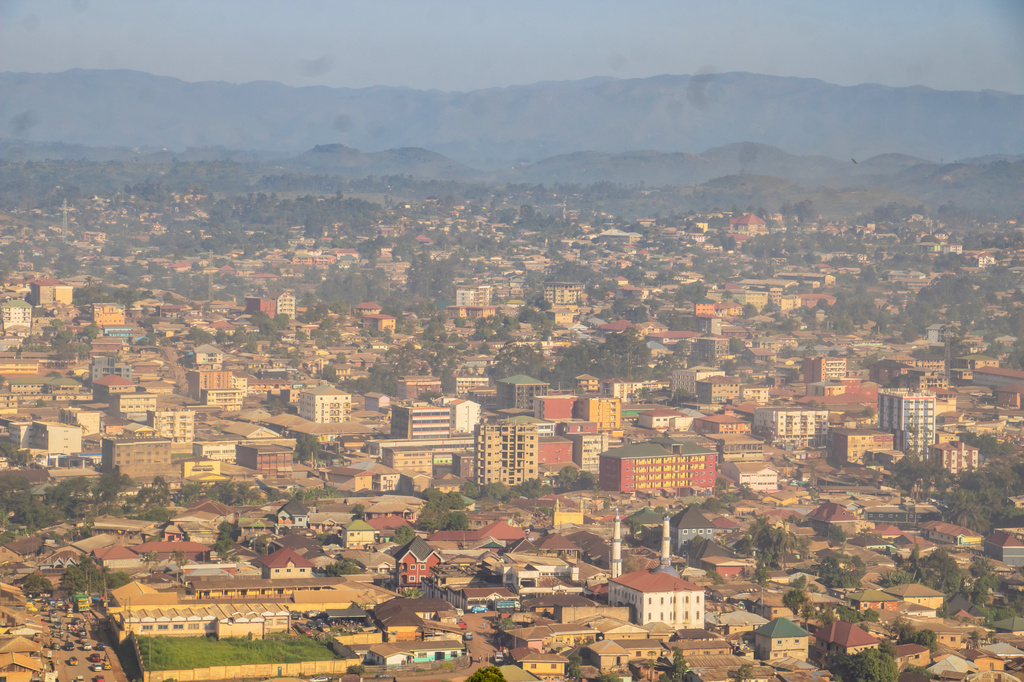 A general view of Bamenda, Cameroon, Tuesday, April 14, 2026. (AP Photo/Welba Yamo Pascal)