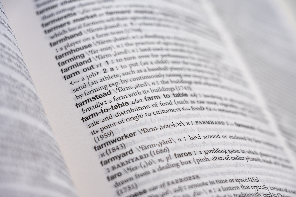 This image released by Merriam-Webster shows a page from the 12th edition of the "Collegiate Dictionary." (Merriam-Webster via AP)