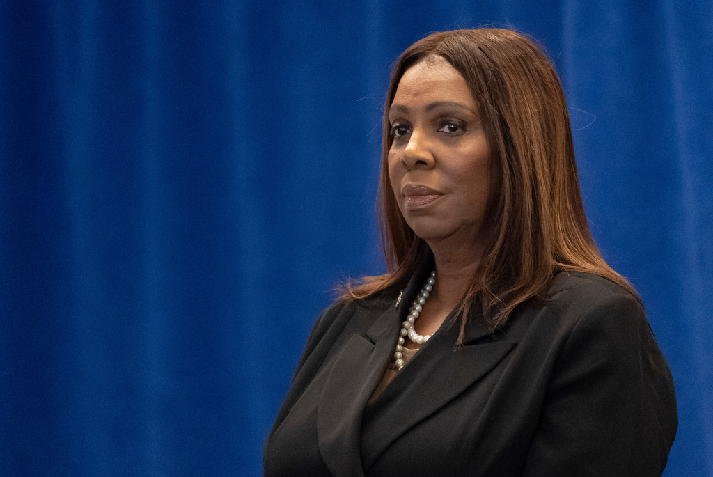 FILE - New York Attorney General Letitia James attends a news conference Dec. 15, 2025, in New York. (AP Photo/Yuki Iwamura, File)