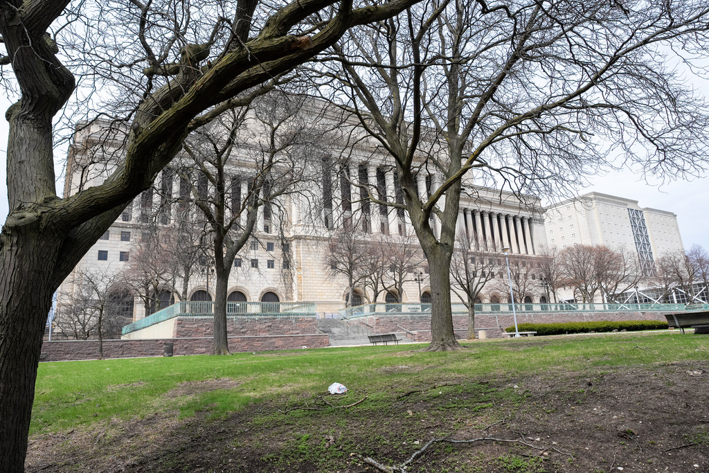 FILE - The Milwaukee County Courthouse is seen on April 25, 2025, in Milwaukee. (AP Photo/Andy Manis, File)