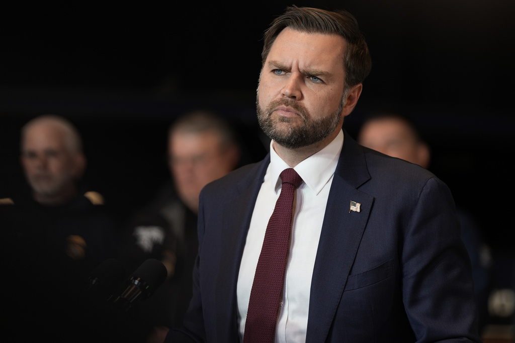 Vice President JD Vance speaks during a news conference on Thursday, Jan. 22, 2026, in Minneapolis. (AP Photo/Angelina Katsanis)