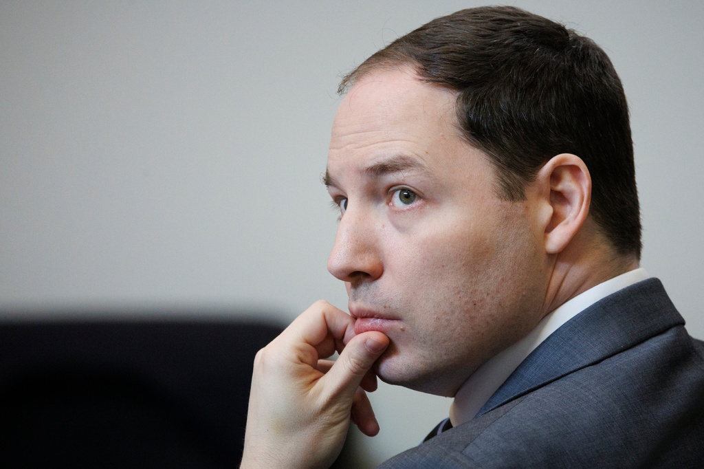 FILE - Brendan Banfield looks on during the double murder trial for Brendan Banfield in Fairfax County Circuit Court, Jan. 14, 2026, in Fairfax, Va. (AP Photo/Tom Brenner, Pool, File)
