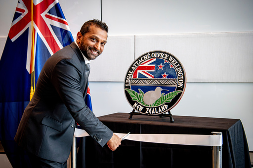 FILE - In this photo released by the US Embassy in Wellington, New Zealand, FBI Director Kash Patel cuts the ribbon at the official opening of the FBI office in Wellington, New Zealand, July 31, 2025. (Ola Thorsen/US Embassy via AP, File) FILE - In this photo released by the US Embassy in Wellington, New Zealand, FBI Director Kash Patel cuts the ribbon at the official opening of the FBI office in Wellington, New Zealand, July 31, 2025. (Ola Thorsen/US Embassy via AP, File)