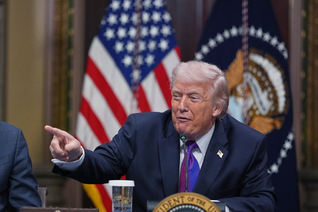 President Donald Trump speaks during an event about the Ratepayer Protection Pledge, in the Indian Treaty Room of the Eisenhower Executive Office Building on the White House complex, Wednesday, March 4, 2026, in Washington. (AP Photo/Jacquelyn Martin)