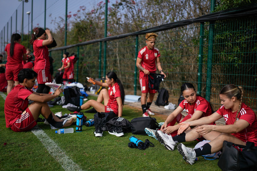 Members of Afghan Women United soccer team prepare for a training ahead of their first international tournament since fleeing their country, in Casablanca, Morocco, Saturday, Oct. 25, 2025. (AP Photo/Mosa'ab Elshamy) Members of Afghan Women United soccer team prepare for a training ahead of their first international tournament since fleeing their country, in Casablanca, Morocco, Saturday, Oct. 25, 2025. (AP Photo/Mosa'ab Elshamy)
