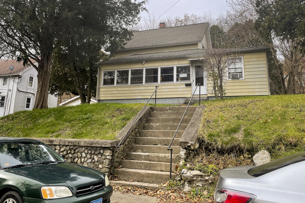 FILE - Reach House, a halfway house for sex offenders where visiting nurse Joyce Grayson was found dead, sits atop a small hill, Nov. 21, 2023, in Willimantic, Conn. (AP Photo/Pat Eaton Robb, File)