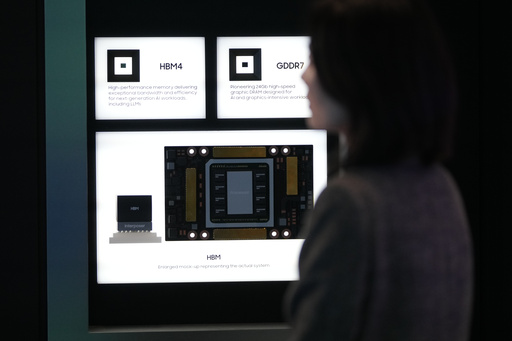 Samsung Electronics' products are displayed at an exhibition hall for the Asia-Pacific Economic Cooperation (APEC) in Gyeongju, South Korea, Thursday, Oct. 30, 2025. (AP Photo/Lee Jin-man) Samsung Electronics' products are displayed at an exhibition hall for the Asia-Pacific Economic Cooperation (APEC) in Gyeongju, South Korea, Thursday, Oct. 30, 2025. (AP Photo/Lee Jin-man)