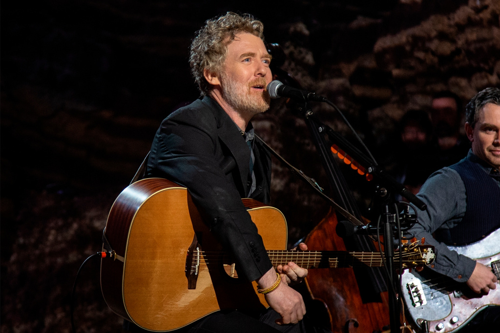 FILE - Grammy-winning Irish singer/songwriter Glen Hansard performs at The Caverns in Pelham, Tenn., on March 29, 2019. (AP Photo/Ron Harris, File)
