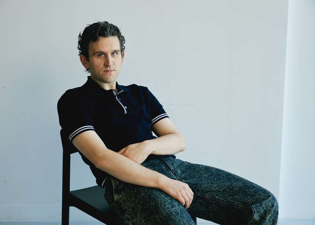 Harry Melling poses for a portrait to promote the film "Pillion" on Monday, Feb. 2, 2026, in New York. (Photo by Taylor Jewell/Invision/AP)