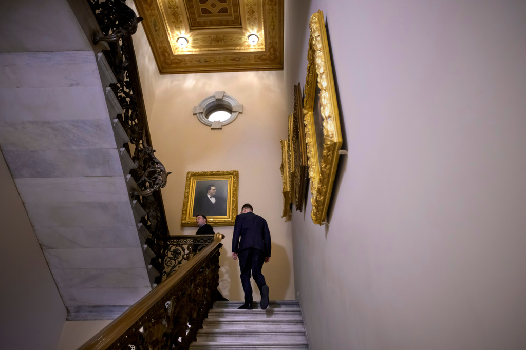 Rep. Tom Kean Jr., R-N.J., arrives for a vote at the Capitol, Tuesday, June 30, 2026, in Washington. (AP Photo/Rod Lamkey, Jr.)