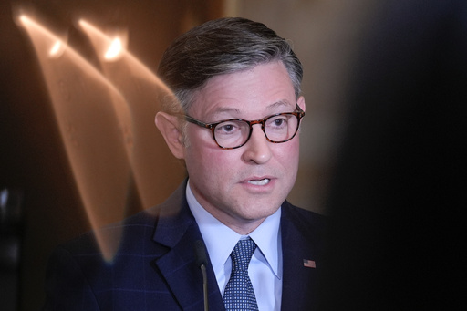 Speaker of the House Mike Johnson, R-La., speaks during a news conference on Capitol Hill, Friday, Oct. 3, 2025, in Washington. (AP Photo/Mariam Zuhaib) Speaker of the House Mike Johnson, R-La., speaks during a news conference on Capitol Hill, Friday, Oct. 3, 2025, in Washington. (AP Photo/Mariam Zuhaib)