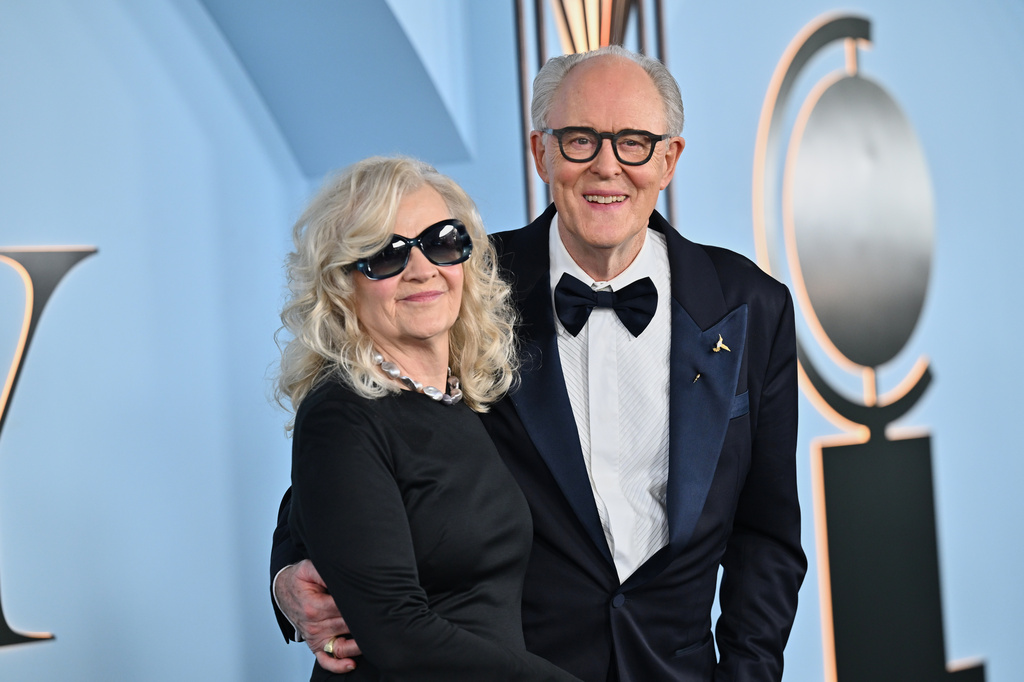 Mary Yeager, left, and John Lithgow arrive at the 79th Tony Awards on Sunday, June 7, 2026, at Radio City Music Hall in New York. (Photo by Evan Agostini/Invision/AP)