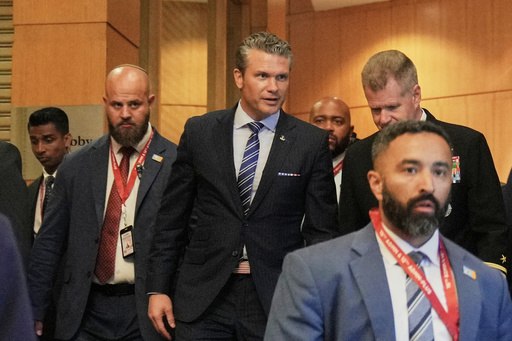 U.S. Defense Secretary Pete Hegseth leaves after a bilateral meeting with Malaysia's Defense Minister Mohamed Khaled Nordin ahead of the Association of Southeast Asian Nations (ASEAN) Defense Ministers' Meeting in Kuala Lumpur, Malaysia, Thursday, Oct. 30, 2025. (AP Photo/Dita Alangkara) U.S. Defense Secretary Pete Hegseth leaves after a bilateral meeting with Malaysia's Defense Minister Mohamed Khaled Nordin ahead of the Association of Southeast Asian Nations (ASEAN) Defense Ministers' Meeting in Kuala Lumpur, Malaysia, Thursday, Oct. 30, 2025. (AP Photo/Dita Alangkara)