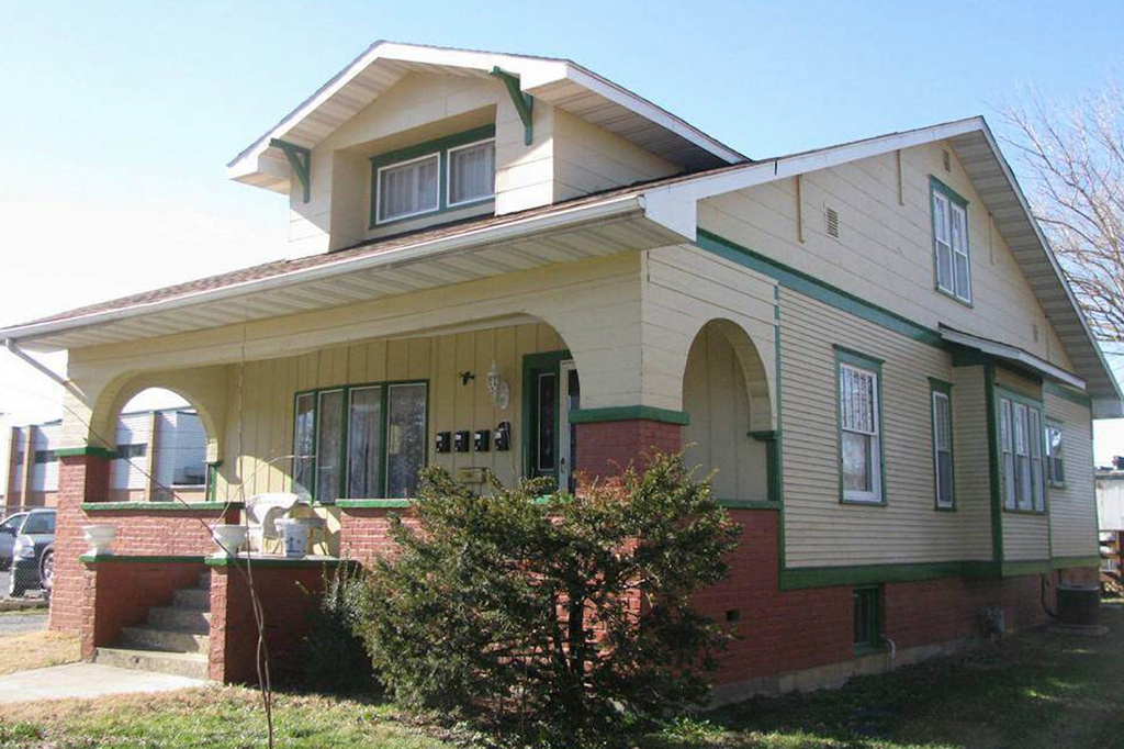 This photo provided by Grady Adams shows the house at 113 McCann Street in Benton, Illinois, where a then-unknown George Harrison stayed while visiting his sister in September 1963, months before the Beatles debuted in the U.S., which is now for sale and some Beatles fans fear it will be razed. (Grady Adams via AP)