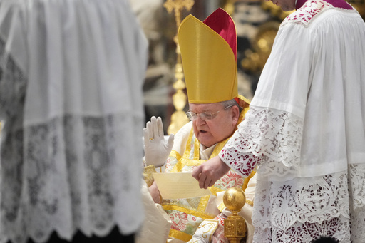 Cardinal Raymond Leo Burke celebrates an old Latin Mass for pilgrims in St. Peter's Basilica, at the Vatican, Saturday, Oct. 25, 2025. (AP Photo/Alessandra Tarantino) Cardinal Raymond Leo Burke celebrates an old Latin Mass for pilgrims in St. Peter's Basilica, at the Vatican, Saturday, Oct. 25, 2025. (AP Photo/Alessandra Tarantino)