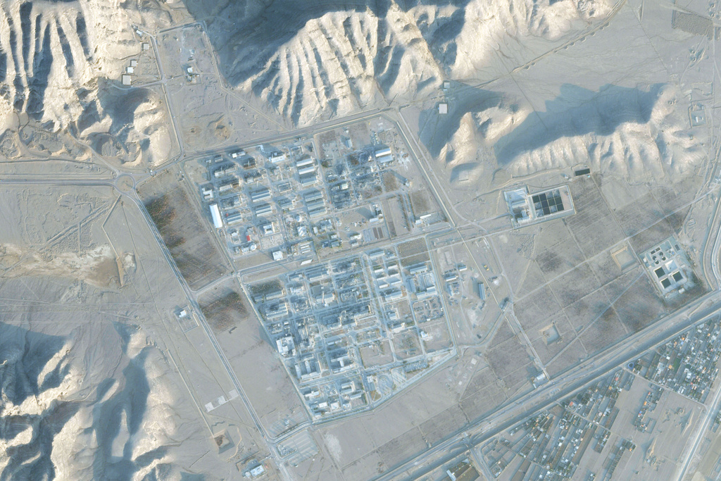 This satellite image from Planet Labs PBC shows Iran's Isfahan Nuclear Technology Center outside of Isfahan, Iran, on Dec. 7, 2025. (Planet Labs PBC via AP)