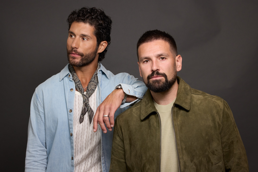 Dan Smyers, left, and Shay Mooney of Dan + Shay pose for a portrait on Thursday, July 30, 2026, in New York. (Photo by Matt Licari/Invision/AP)
