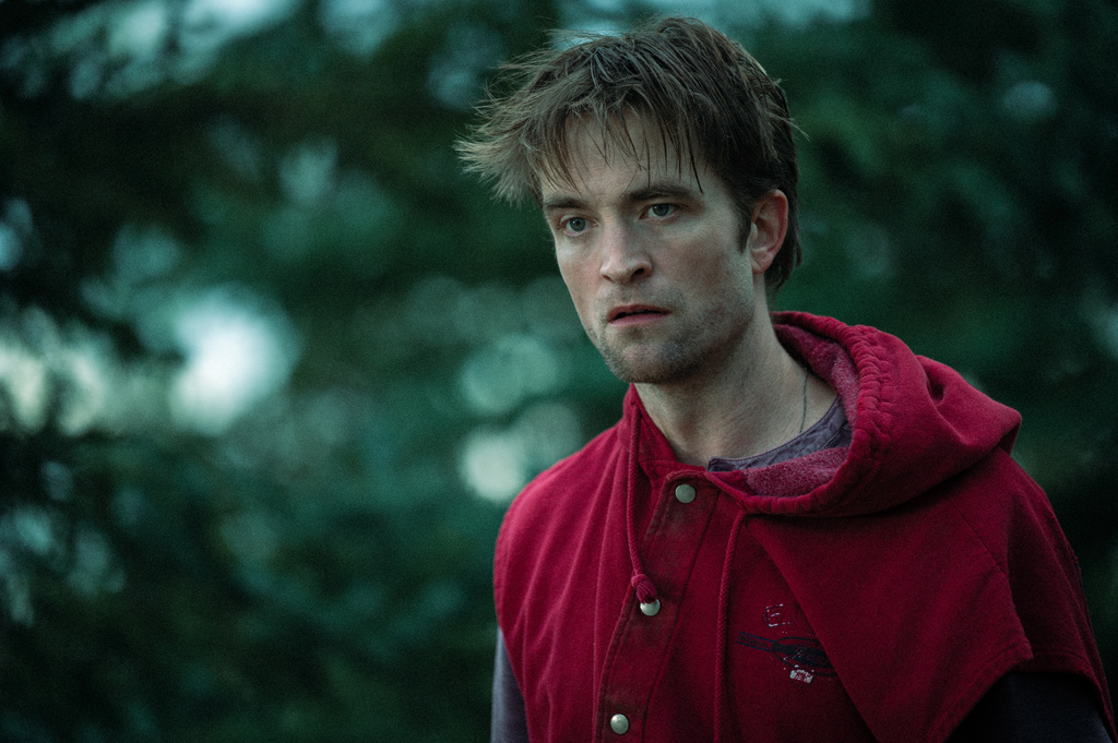 This image released by Mubi shows Robert Pattinson in a scene from "Die My Love." (Kimberly French/Mubi via AP)