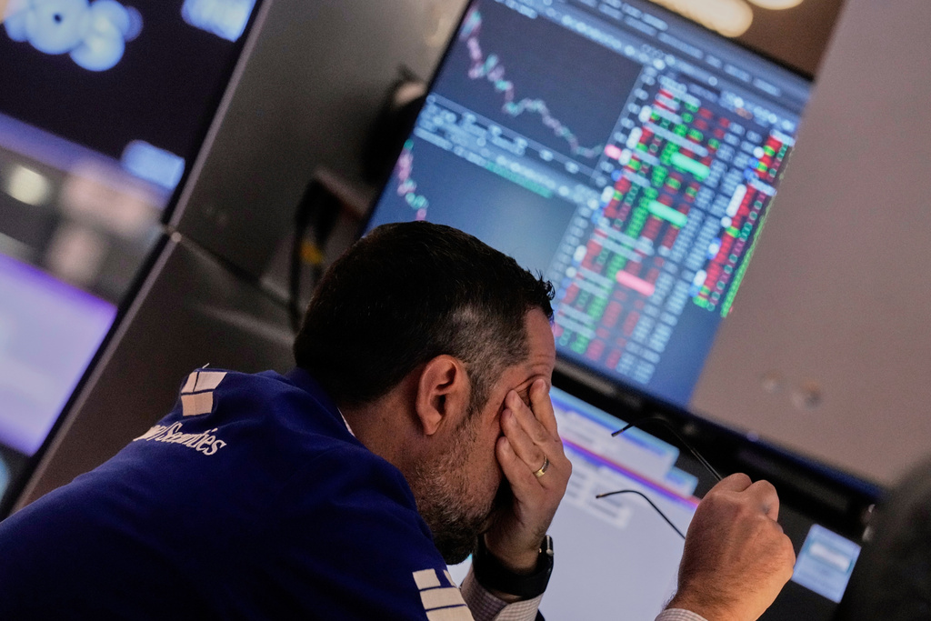 Specialist Brian Fairbrother works on the floor of the New York Stock Exchange, Wednesday, Sept. 10, 2025. (AP Photo/Richard Drew)