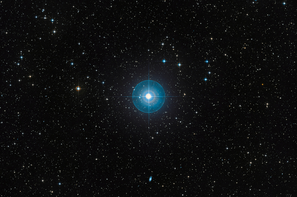 This image provided by the European Southern Observatory shows the Beta Pictoris region on March 6, 2014. (ESO/Digitized Sky Survey 2 via AP)