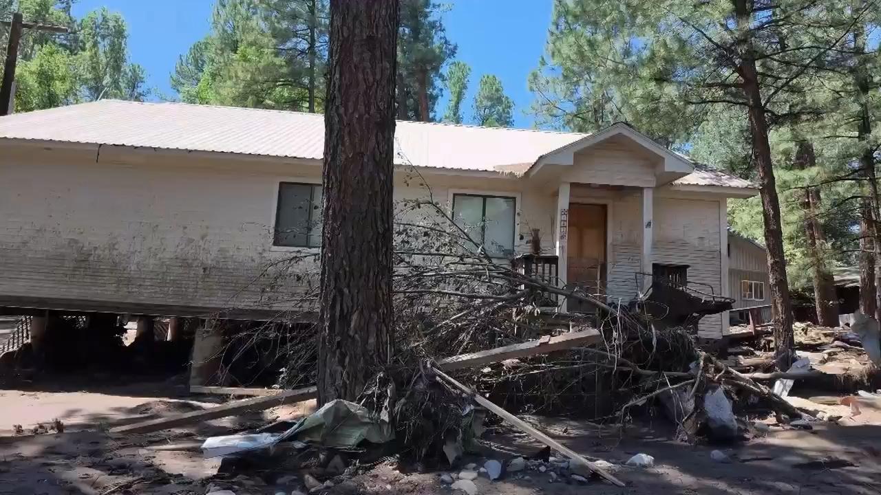 A New Mexico mountain village is preparing for another round of monsoon rains as it tries to dig out from historic flooding that killed a man and two children. (AP Video: Roberto Rosales)
